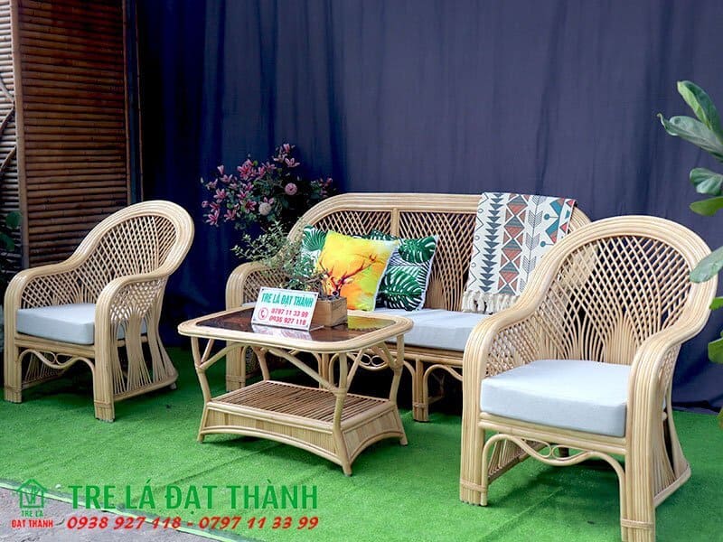 Bàn Ghế Mây Phòng Khách - BGMPK025
